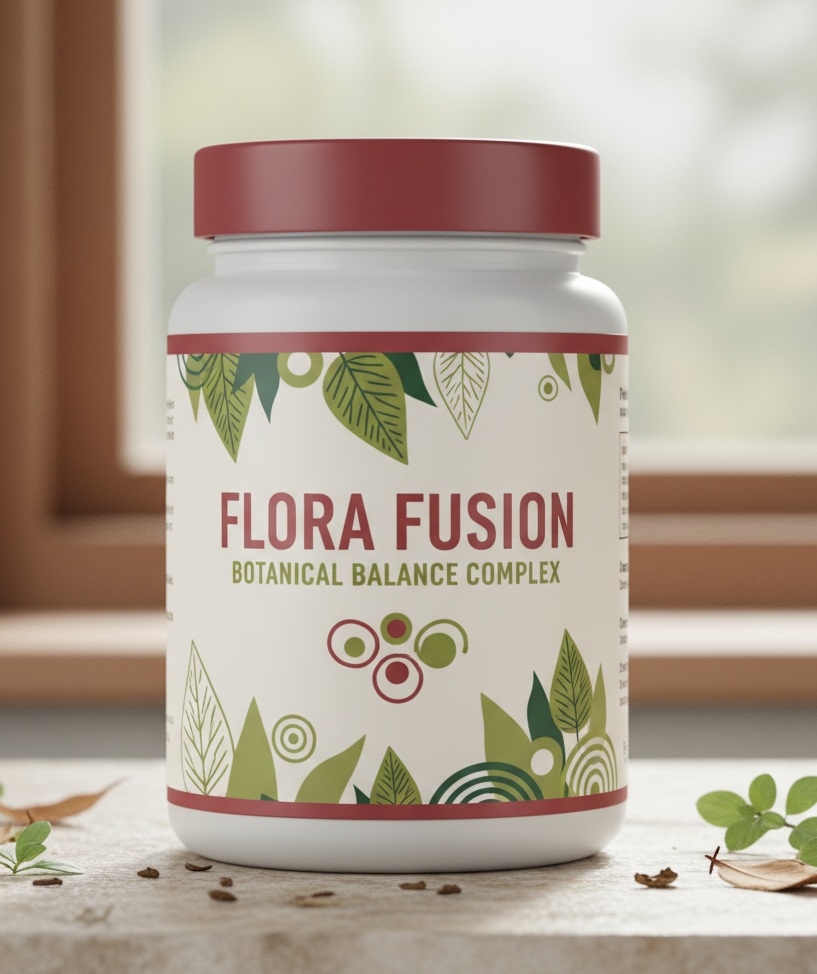 Flora Fusion plant-based wellness formula bottle